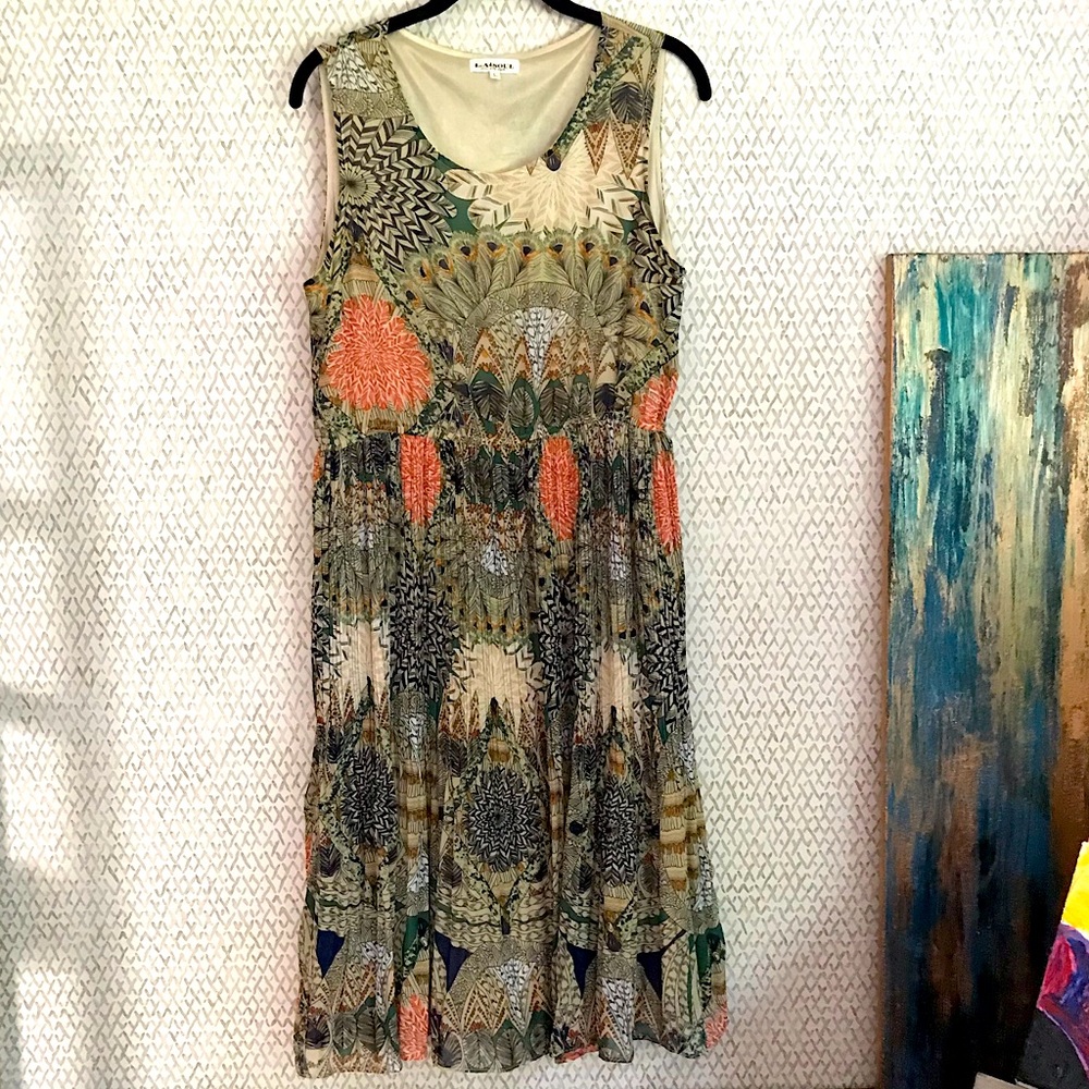 Flowy Accordion Pleat Midi Dress